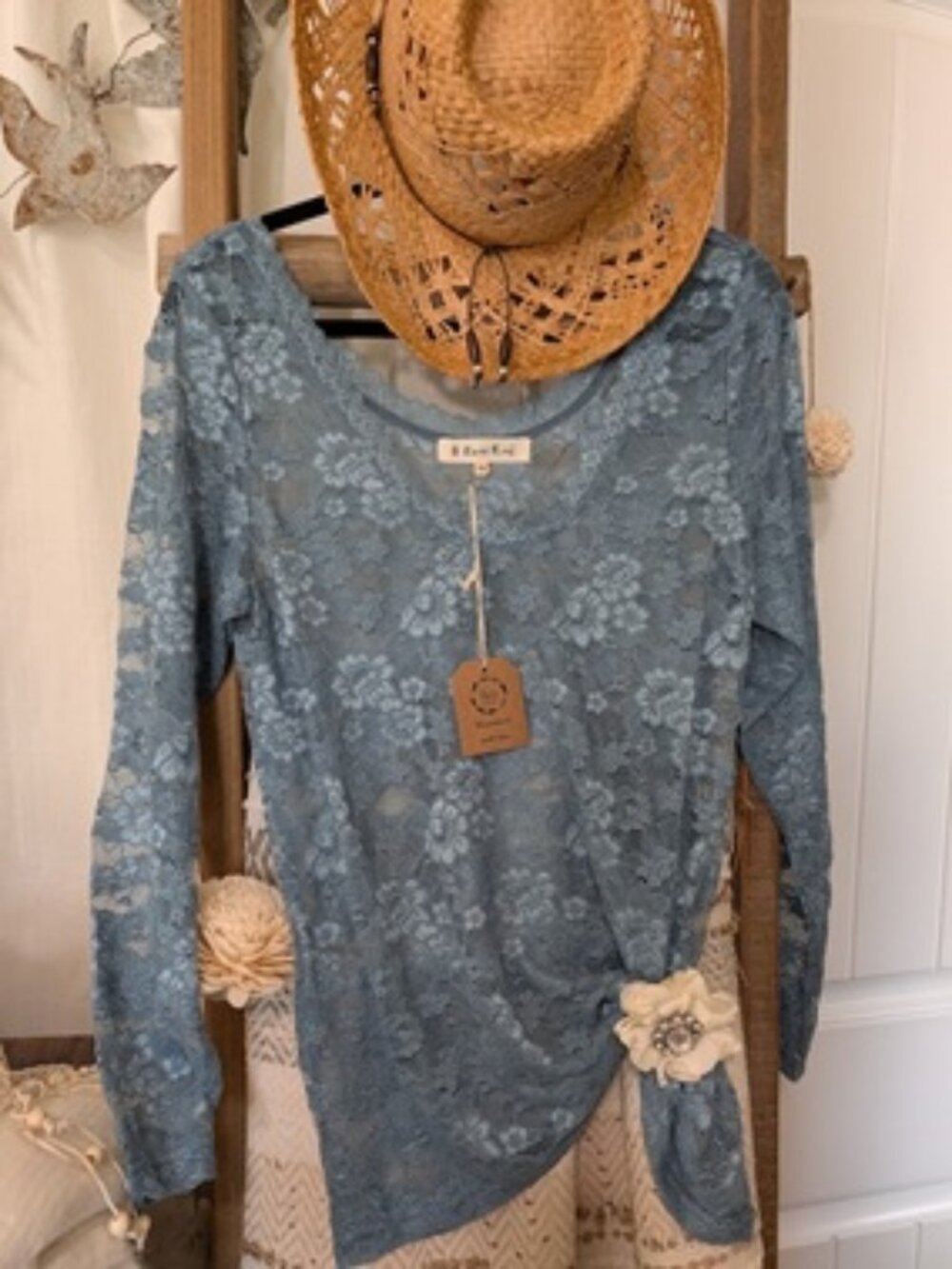 A RARE BIRD DENIM LACE TOP-NOTHING SOFTER THAN THIS